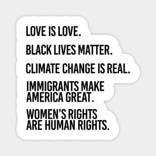 Love is Love and Black Lives Matter Magnet