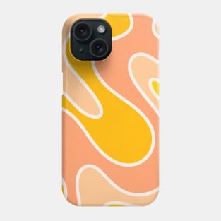 Retro 70s Sun Yellow Swirl Pattern Phone Case