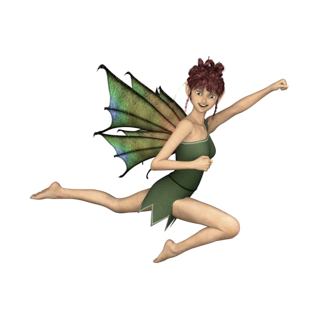 No Limits cute elf fairy faerie flying through air dragon wings by Fantasyart123