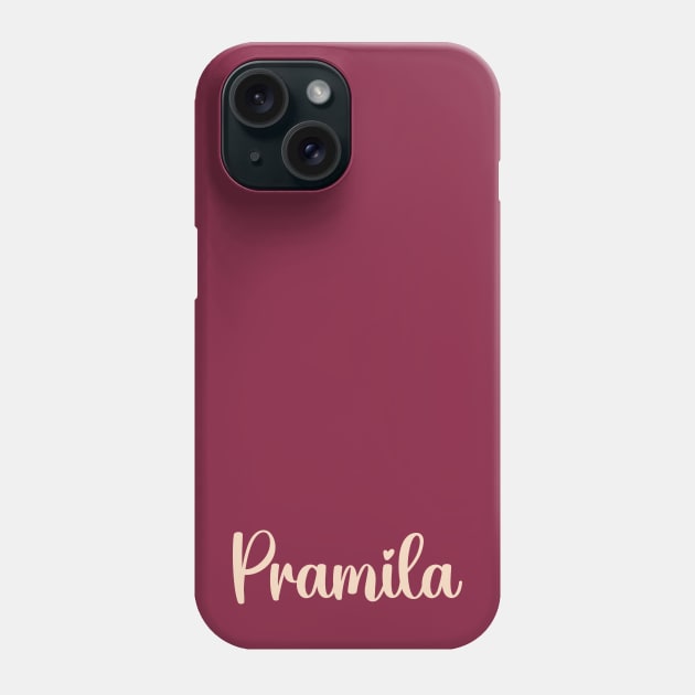Pramila, name starting with P Phone Case by Arabic calligraphy Gift 