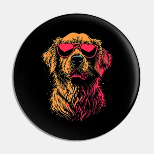 Adorable Golden Retriever Dog Pin