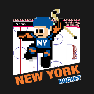 New York Hockey 8 bit cartridge design T-Shirt