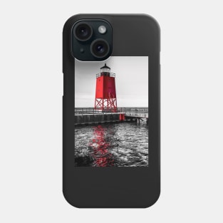 "Charlevoix Lighthouse Reflections #2" Phone Case