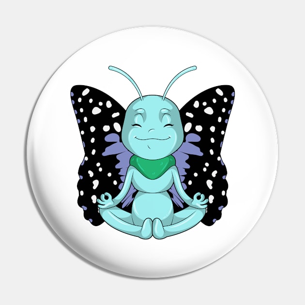 Butterfly at Yoga Stretching Legs Pin by Markus Schnabel