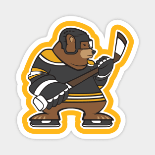 Boston Bruins Bear Hockey Design Magnet