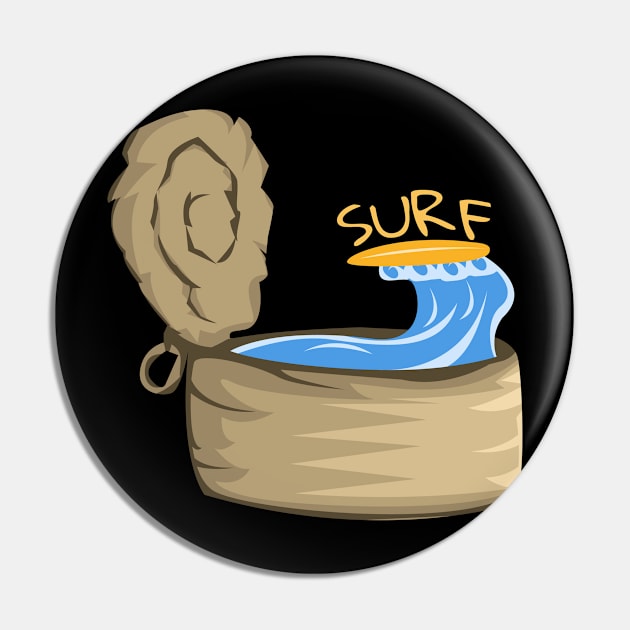 Surf Cans Pin by MaeVector