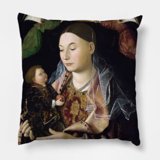 The Virgin and Child by Antonello da Messina Pillow