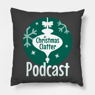 Christmas Clatter Round Logo Pillow