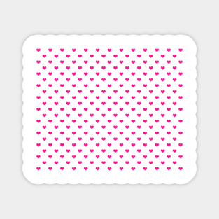 Pink Hearts Pattern Magnet