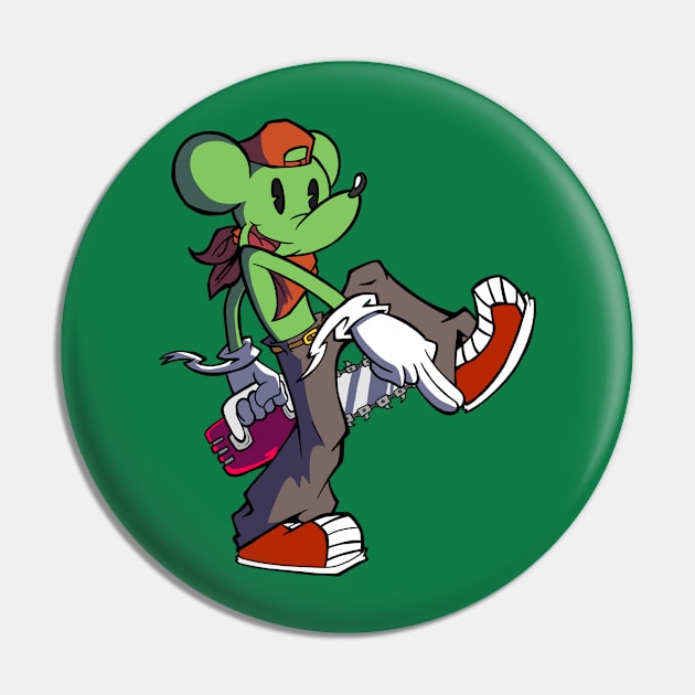 Mad Mouse Pin by JbombCreative