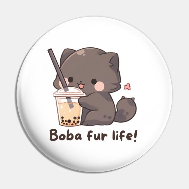 Boba Cute Shirt Cat Boba Shirt Bubble Tea Gift for Cat Mom Kawaii K-Pop Shirt For Boba Lover Funny Cat Mom Apparel Pin by DaddyIssues