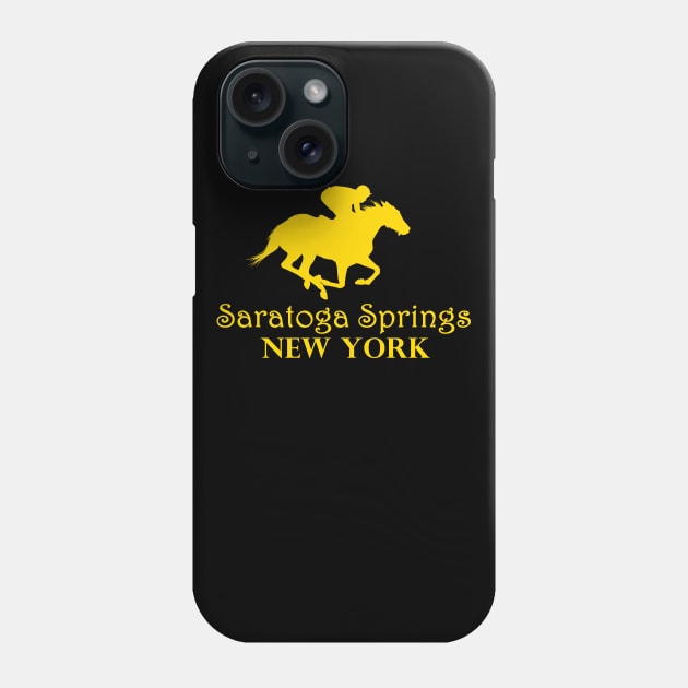 Saratoga Springs New York Horse Racing Phone Case by sewandtell