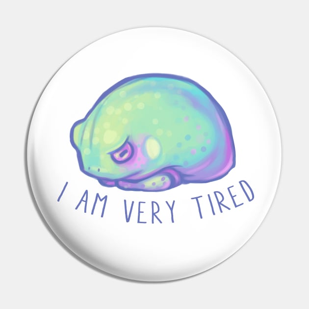 Tired Frog Pin by hollowedskin