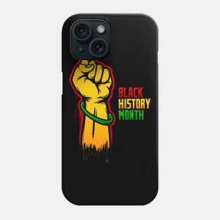 black history month fist colorful Phone Case