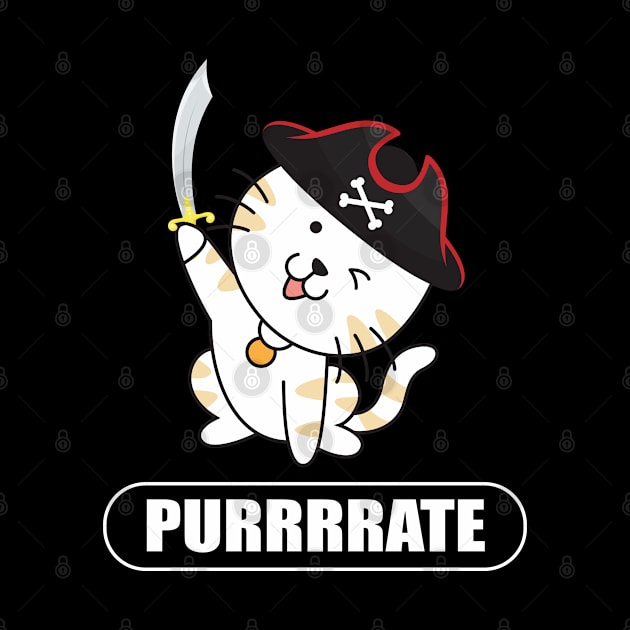 Purrrate Pirate Cat Jolly Roger by FamiLane