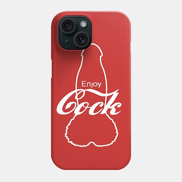 ENJOY COCK- Naughty Adult Joke Phone Case by IceTees