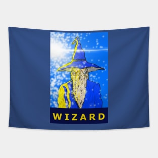 A Wizard Casts a Spell RPG DnD Artwork Tapestry