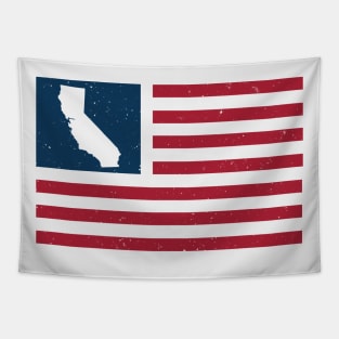 Vintage California USA Flag // Retro American Flag Stars and Stripes Tapestry