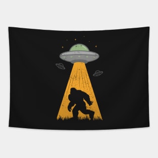 Bigfoot UFO - Alien Sasquatch Tapestry