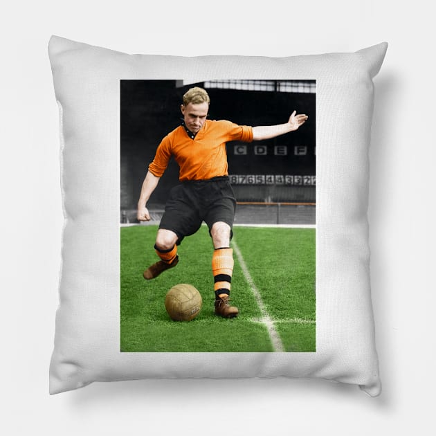 Wolverhampton Legend Billy Wright Pillow by AndythephotoDr