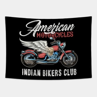 Vintage american motorcycle indian bikers old club Tapestry