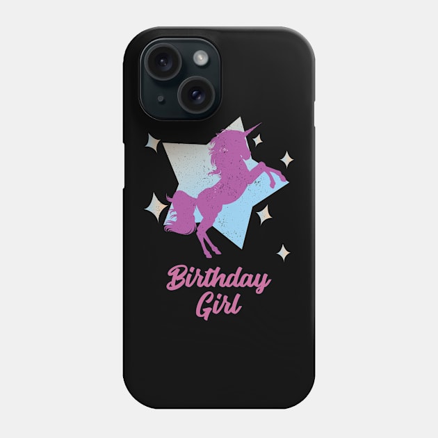 Unicorn Birthday Girl Phone Case by Tracy