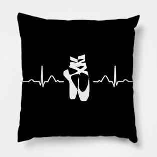 Ballet Dancer Heartbeat EKG Ballerina Pillow