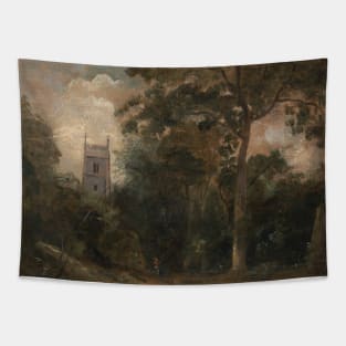 A Church in the Trees by John Constable Tapestry