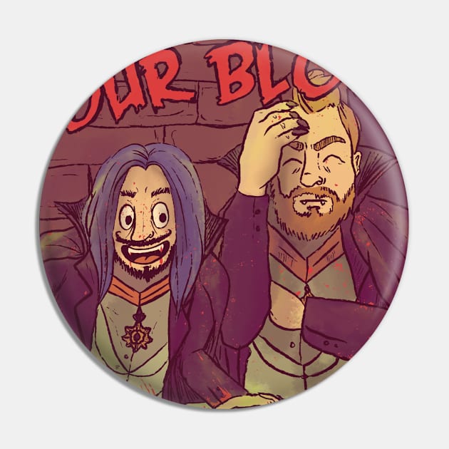 I'll Suck Your Blood Podcast Pin by Horror Soup Podcast