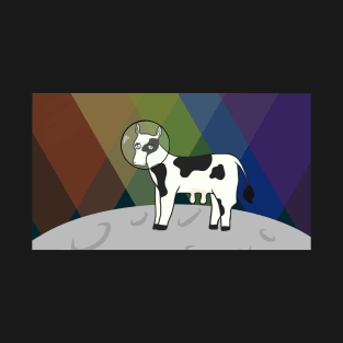 Rainbow Space Cow T-Shirt