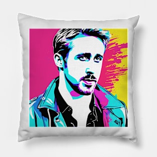 Ryan Gosling vector art fan works graphic design by ironpalette Pillow