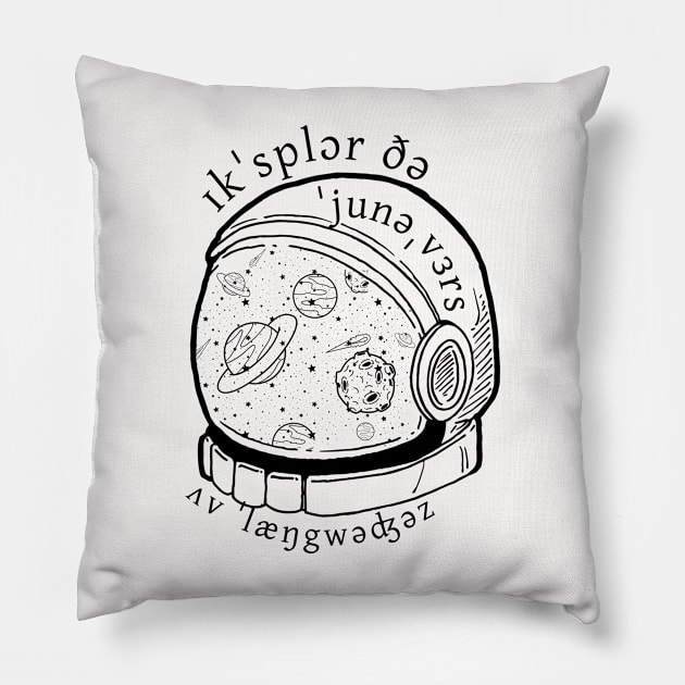 Explore The Universe Of Languages Pillow by Kupla Designs