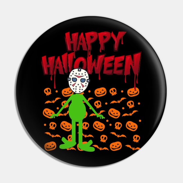 Happy Halloween Alien X Jason Pin by MAii Art&Design