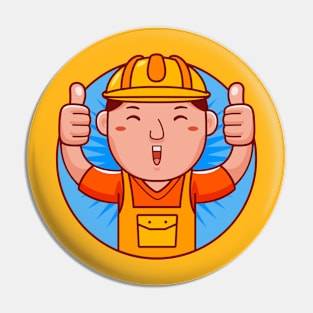 Builder Man Pin