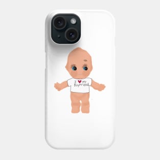 I heart my boyfriend kewpie baby Phone Case