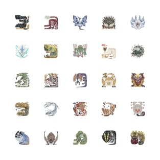 Monster Hunter World Tiled Icons T-Shirt