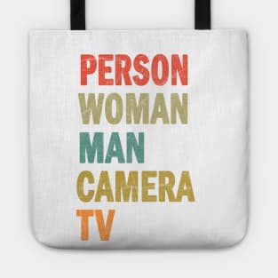 Person Woman Man Camera TV Tote