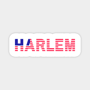 Harlem Texted Based | American Flag Design Magnet