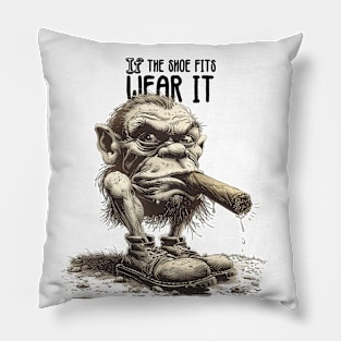 If the Shoe Fits, Wear It: A Troll Smoking a Fat Robusto Cigar Pillow