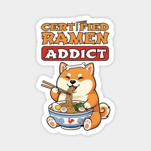 Certified Ramen Addict – Shiba Inu Magnet