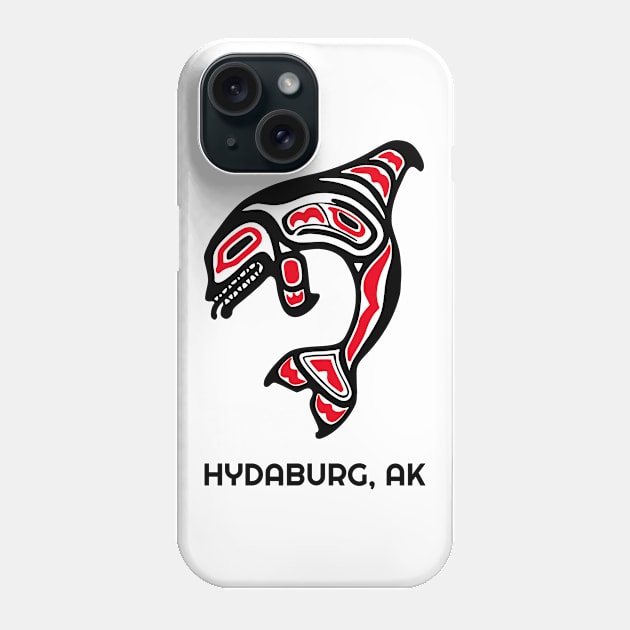 Hydaburg, Alaska Red Orca Killer Whales Native American Indian Tribal Gift Phone Case by twizzler3b