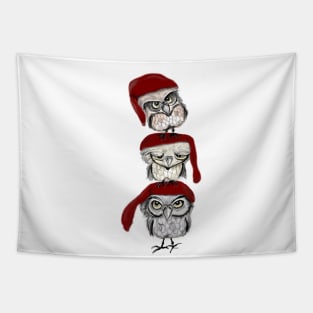 Christmas owls Tapestry