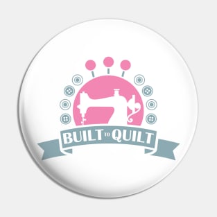 Built to Quilt | Woman Sewing White Shirt | Unisex Apparel Pin