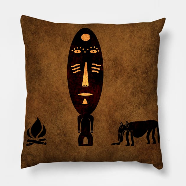 african tribal artwork Pillow by omitay