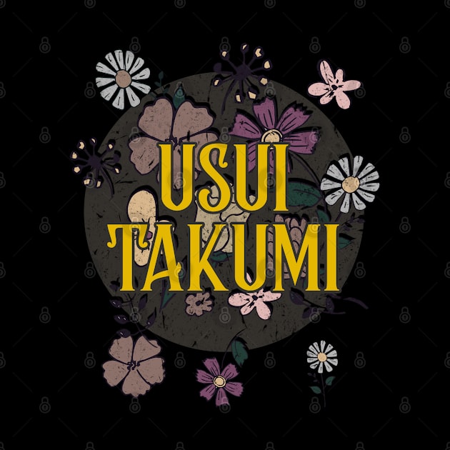 Aesthetic Proud Name Takumi Flowers Anime Retro Styles by Kisos Thass