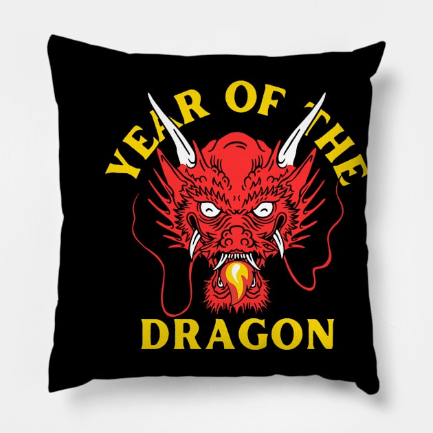 Year Of The Dragon Pillow by Ranawat Shop