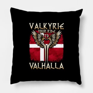 Valkyrie your ride to Valhalla Denmark T-Shirt Pillow