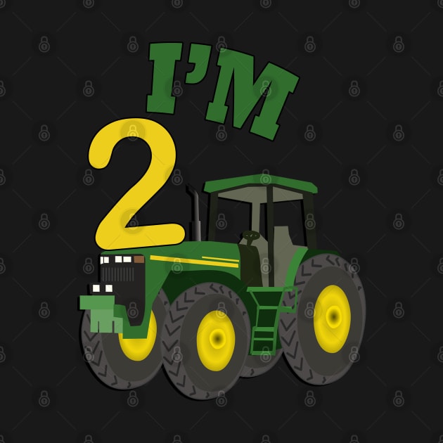 Birthday 2 Year Old Gift Cute Farm Theme Tractor Two Yr Old Cards & Gifts by tamdevo1