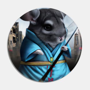 Chinchilla in a ninja costume Pin