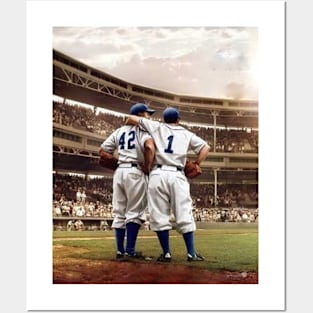 Jackie Robinson And Pee Wee Reese Poster